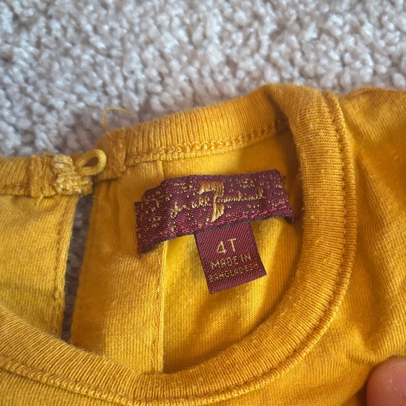 Yellow Kids Ruffle Top - Picture 2 of 2